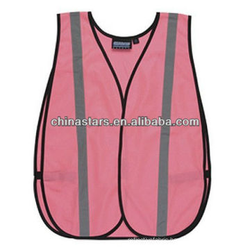 Pink mesh reflective safety vests